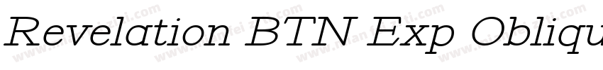 Revelation BTN Exp Oblique字体转换